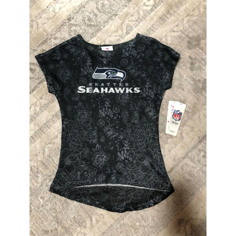 Seattle Seahawks Teen Girls Floral Shirt